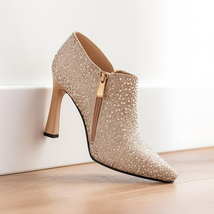 Florence| Crystal Ankle Heels
