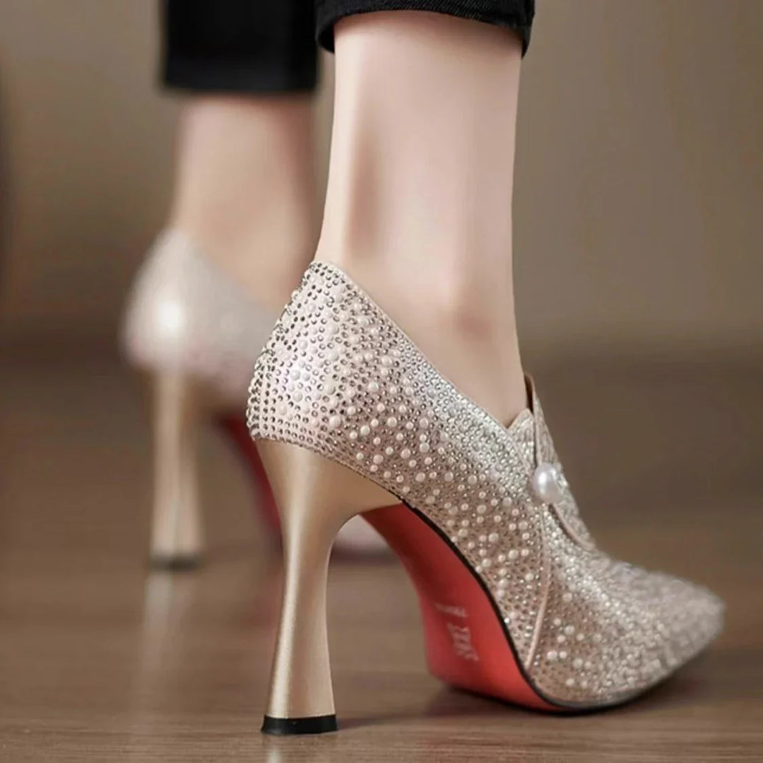 Florence| Crystal Ankle Heels