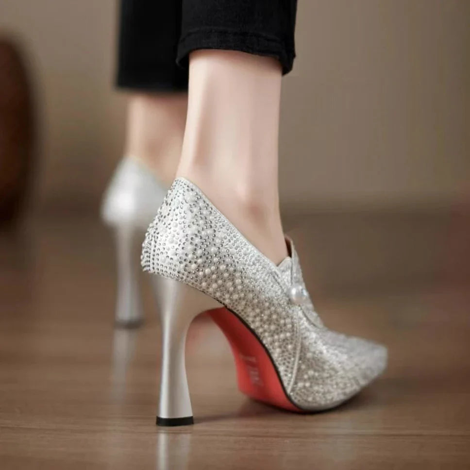 Florence| Crystal Ankle Heels