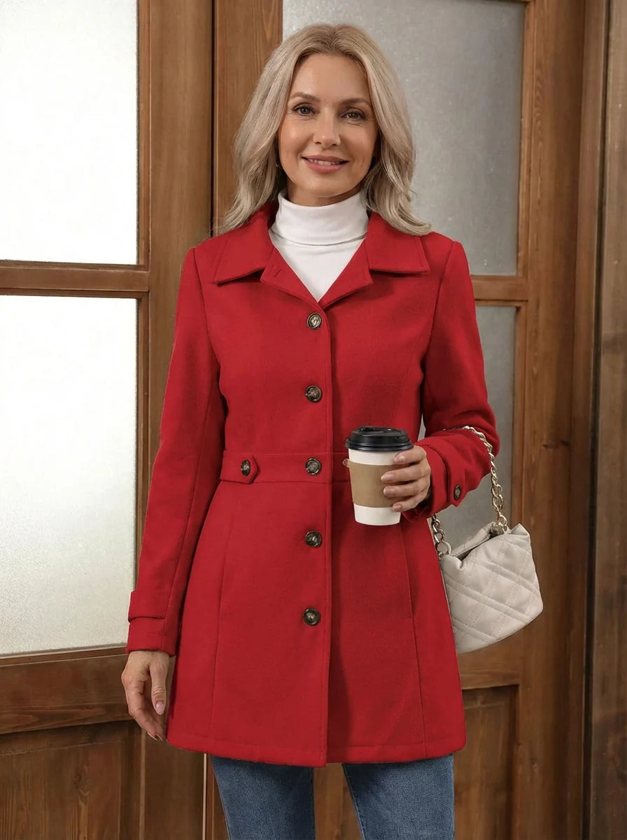 Effortless Elegance Wool-Blend Coat