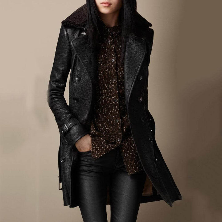 Ravenna | Elegant Leather Coat