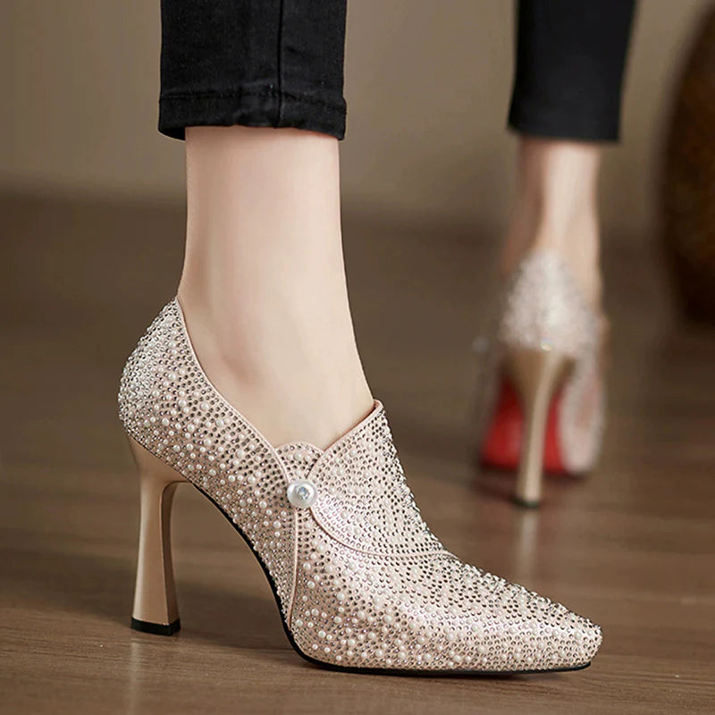 Florence| Crystal Ankle Heels