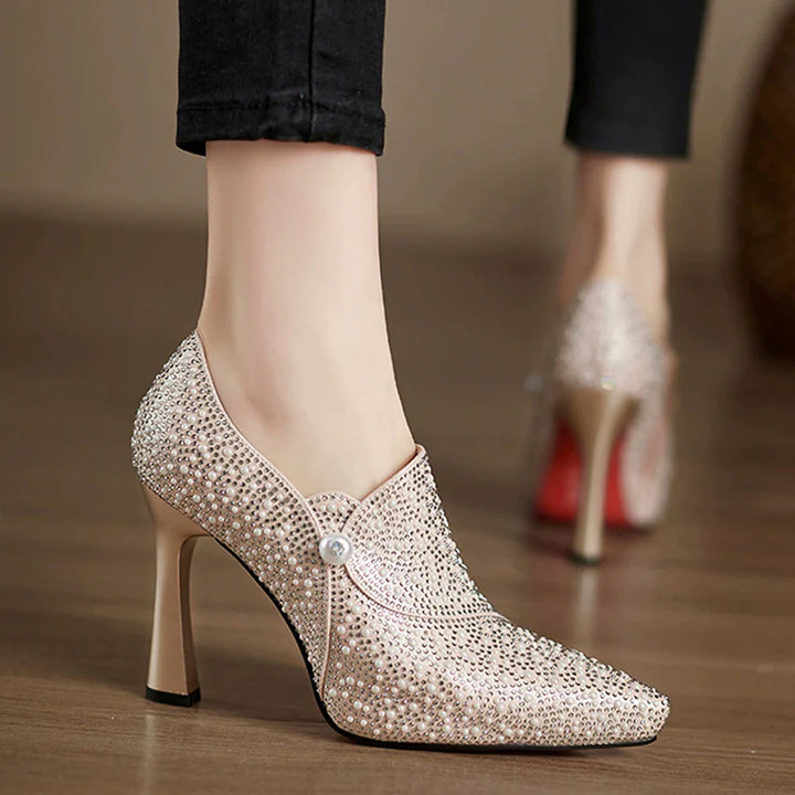 Florence| Crystal Ankle Heels