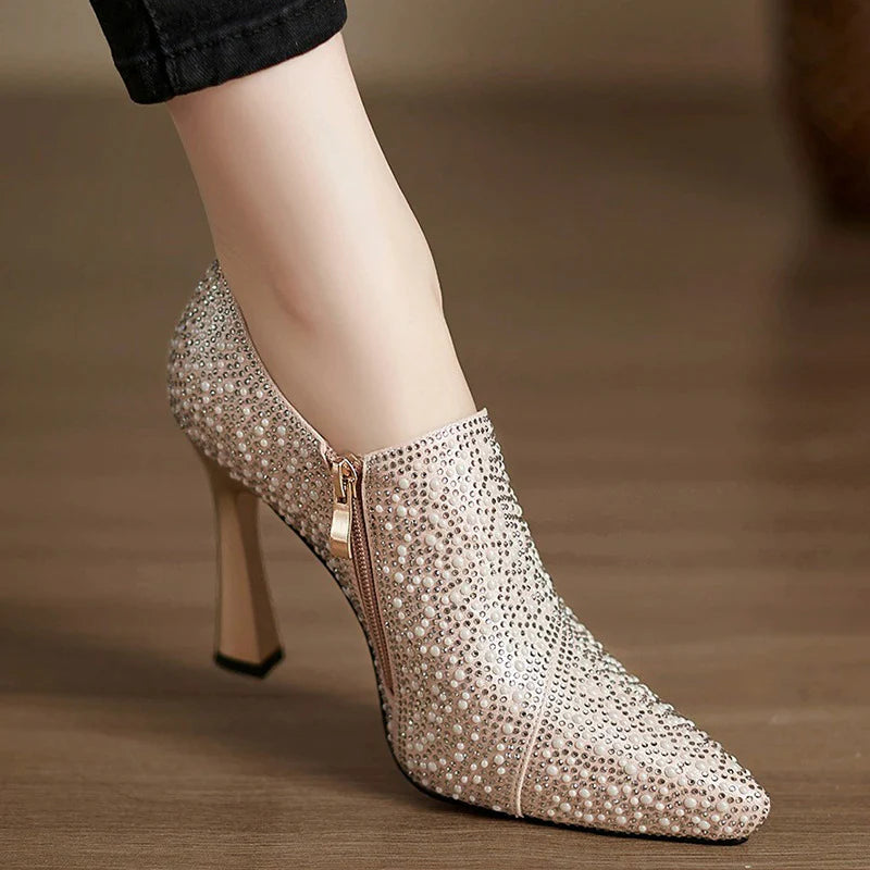 Florence| Crystal Ankle Heels