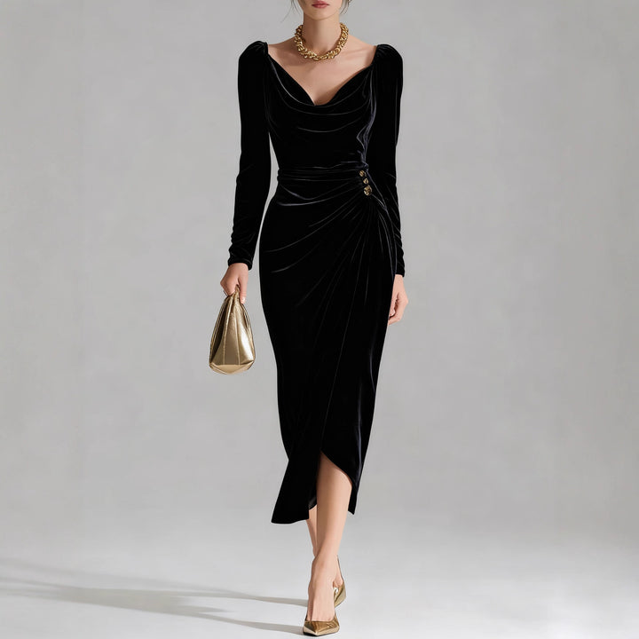 Velvet Elegance Evening Dress