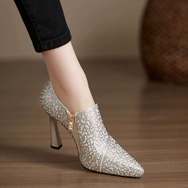 Florence| Crystal Ankle Heels