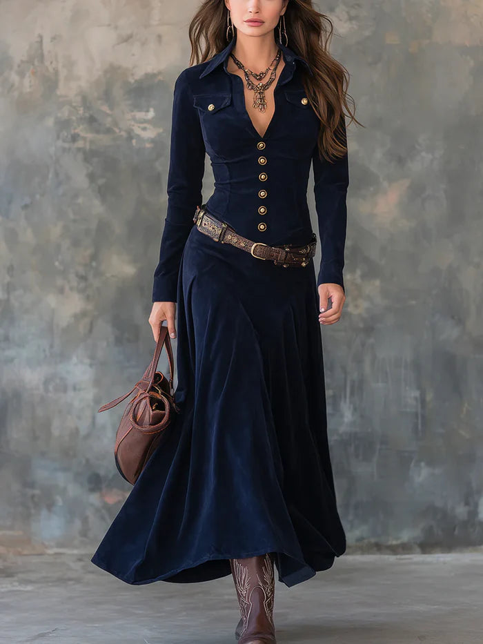 Emilia |  Velvet Huntress Maxi Dress