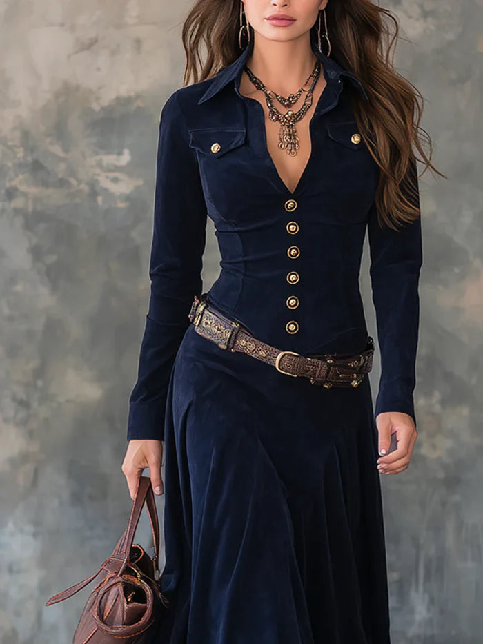 Emilia |  Velvet Huntress Maxi Dress