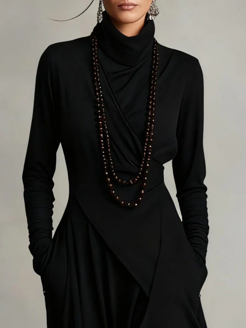 Serenity Wrap Maxi Dress (Necklace not included）