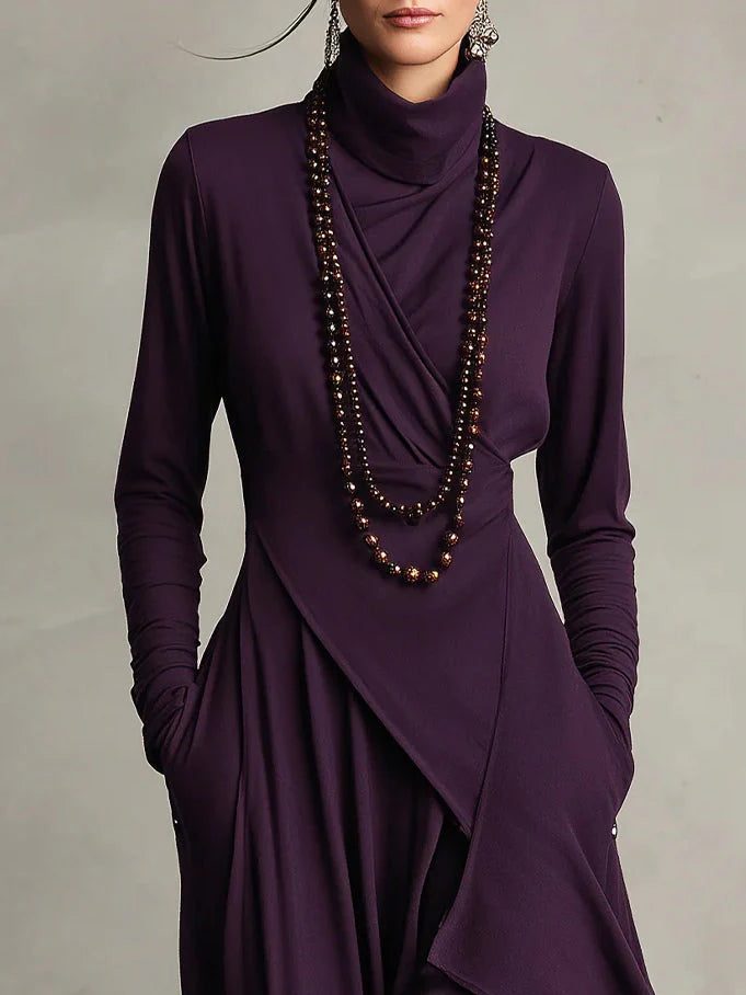 Serenity Wrap Maxi Dress (Necklace not included）